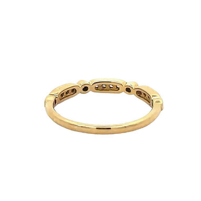 Stackable Diamond Ring Band 0.18CT 14K Yellow Gold