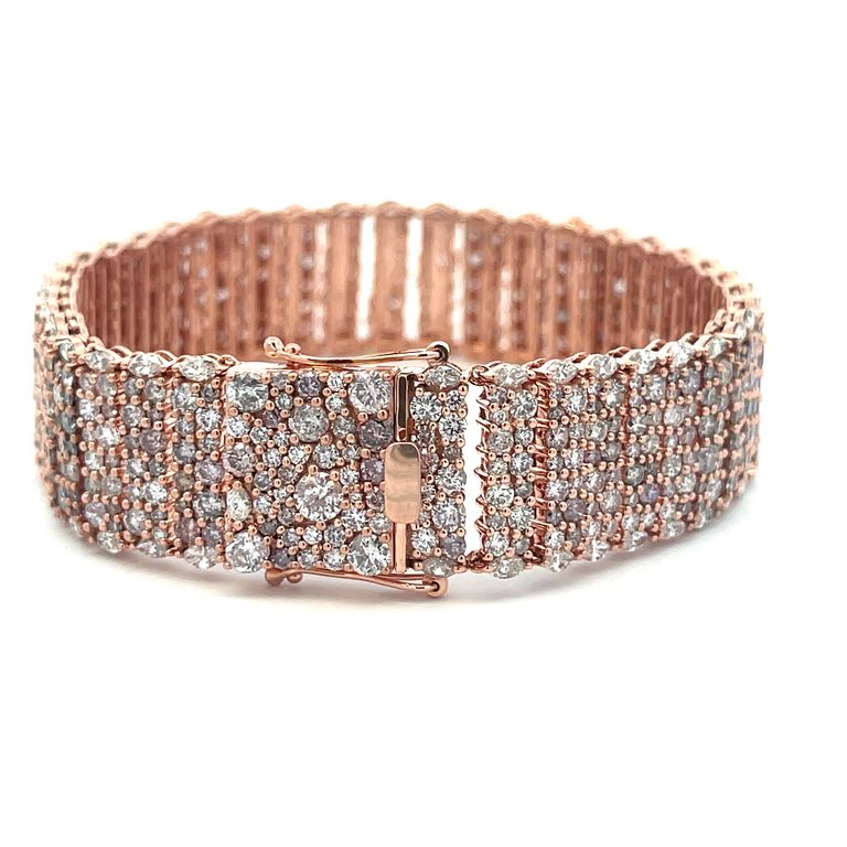 Fashion Pink Diamond Bracelet 20.26CT 18K Rose Gold