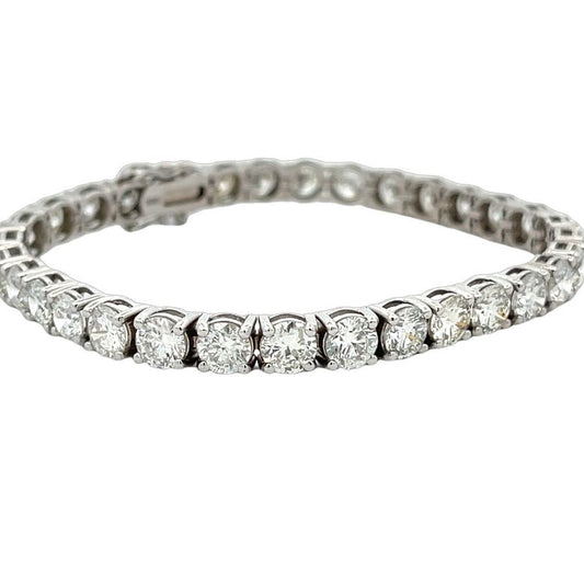 Diamond Tennis Bracelet White Round Diamonds 16.79CT, H Color SI Clarity 14KW