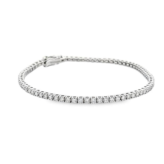 Diamond Tennis Bracelet White Round Diamonds 2.35CT, H color SI clarity in 14KW