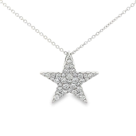 Diamond Star Pendant 1.00CT 18K White Gold