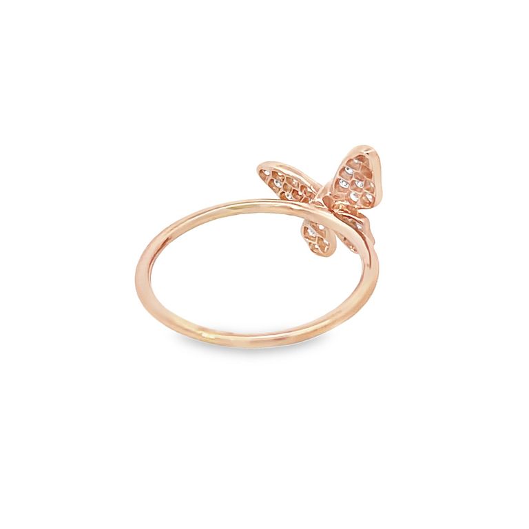 Butterfly Fashion Diamond Ring .25CT 18K RG